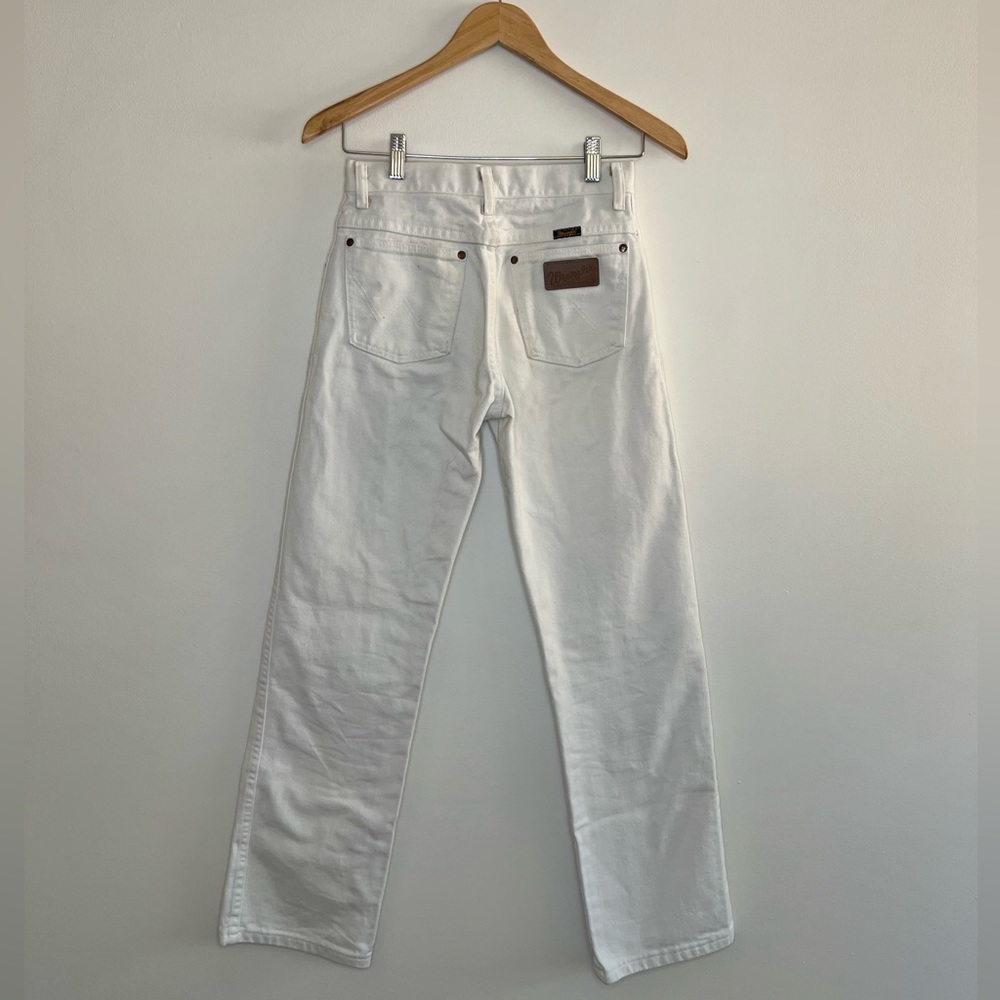 Wranglers White Straight Leg Jeans